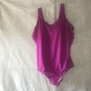 Land's End 1pc swimsuits Tugless Tank Sz. 24W Coral Ruby UPF50